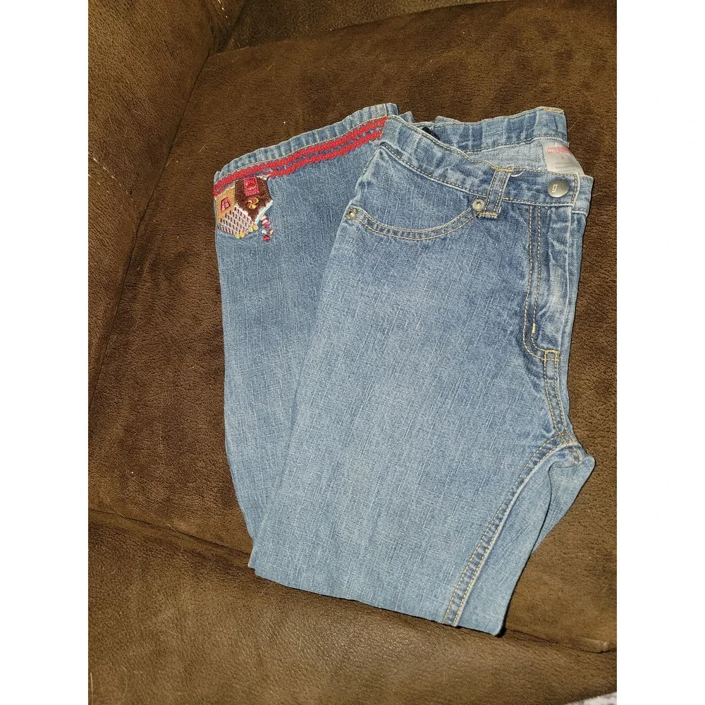 Gymboree vintage‎ sugar and spice gingerbread house jeans size 8